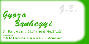 gyozo banhegyi business card